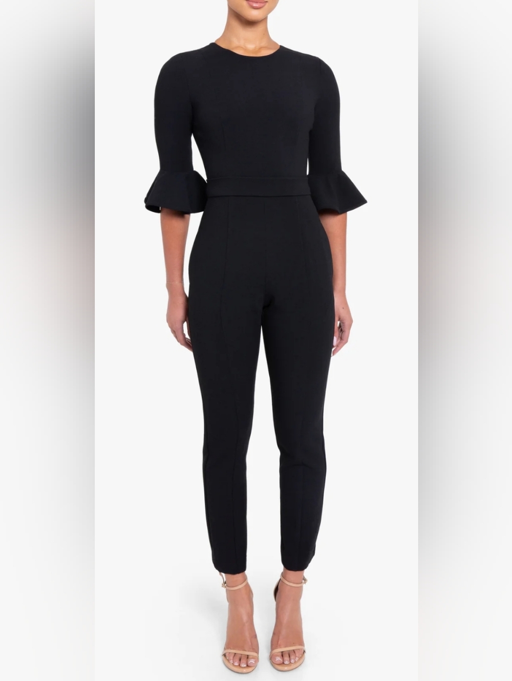 Black Halo Tailored High-Waist Jumpsuit Pant